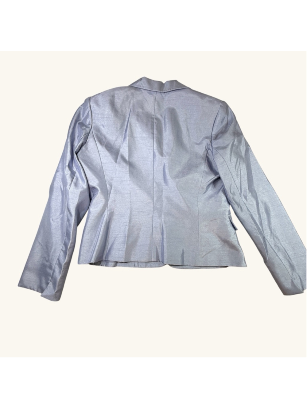 John Meyer Collection 2 Pc Suit Womens 10 Silver Blue Skirt Suit Church Wedding - Picture 11 of 14